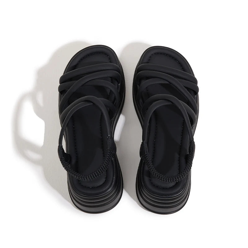 Women's Sandals Are Fashionable and Versatile. 2025 New Summer Style Outer Wear That Does Not Tire Your Feet. Platform Thick-Soled Women's Shoes. Non-Slip Roman Beach Shoes