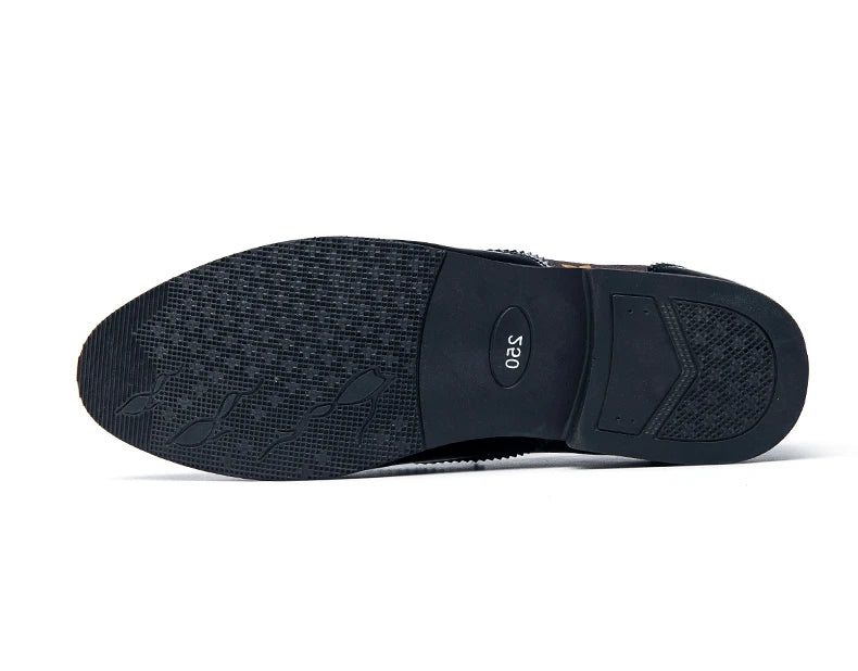 Doudou Shoes New Men's British Business Genuine Leather Slip-On Soft Leather Shoes Pointed Toe Hairstylist Versatile Trendy Shoe