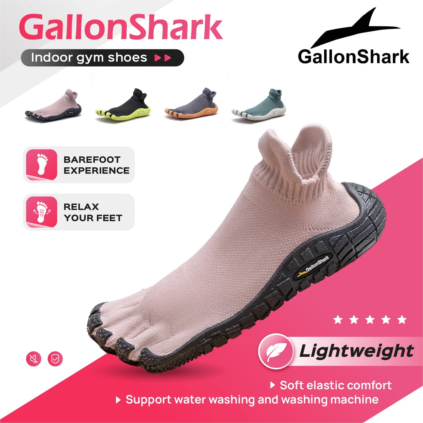 Five finger shoes, split toe shoes, men's and women's fitness soft soled shoes, Pilates yoga fitness barefoot shoes, beach shoes