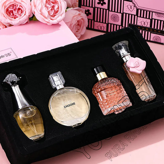 4Pcs Set Women's Perfume 100ml Fresh Natural Floral Scent Parfum Femme Spray Feminino Original Perfumes De Mujer