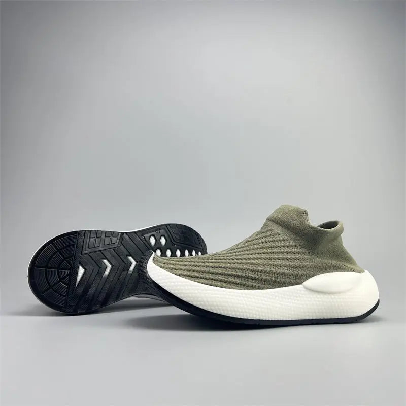 Men's Platform Sneakers - Slip-On Casual Shoes for Gym & Daily Wear