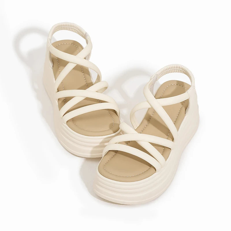 Women's Sandals Are Fashionable and Versatile. 2025 New Summer Style Outer Wear That Does Not Tire Your Feet. Platform Thick-Soled Women's Shoes. Non-Slip Roman Beach Shoes