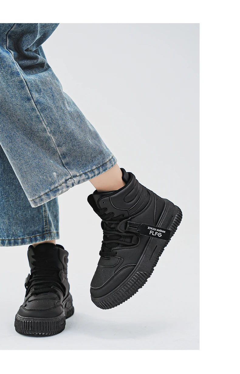 Casual Sneaker High-top Male Sneakers Loafers Shoes for Men Skateboard Sports and Leisure Wear-resistant Non-Slip All-match New