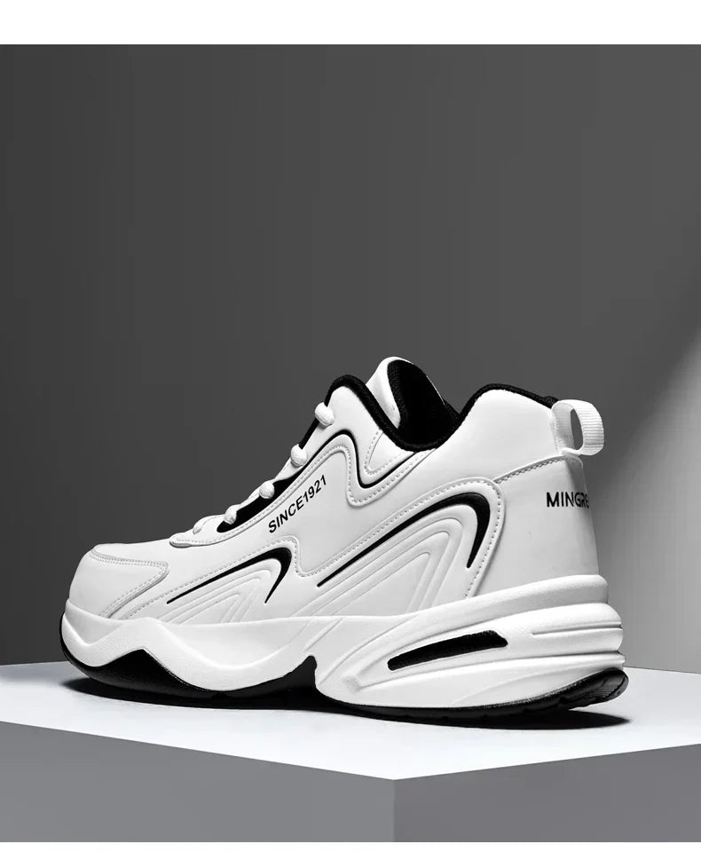 Men's Waterproof Leather Sneakers - Outdoor Walking Sports Shoes
