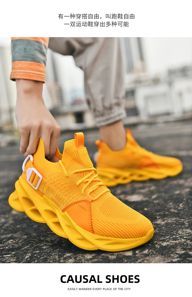 Sneakers Men Mesh Breathable Casual Men Shoes Unisex Light Soft Thick Sole Hole Couple Shoes Athletic Sneakers Women Shoes