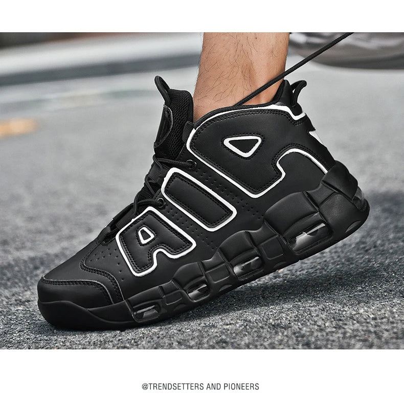 2025 Men's Air Cushion Running Shoes Breathable Knit Upper Shock Absorption Gym Jogging Shoes Basketball Shoes New