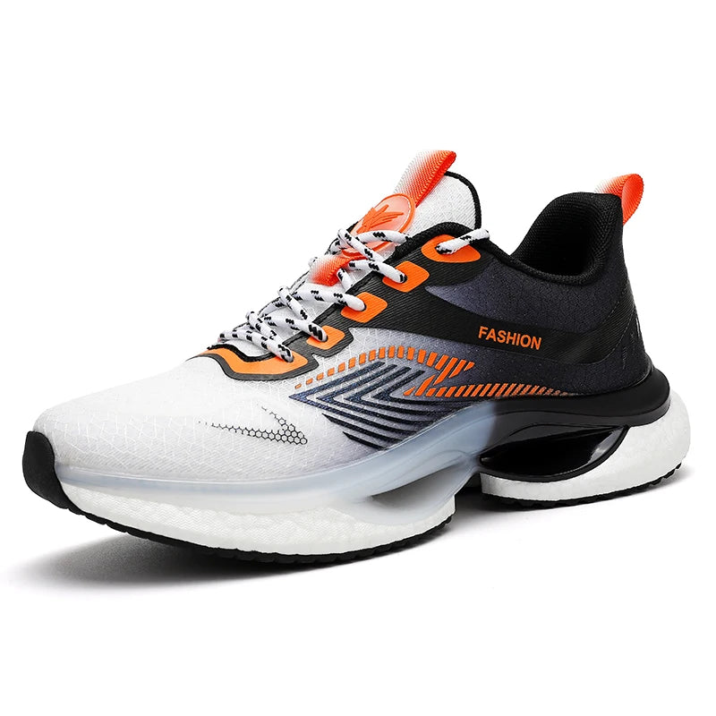 Air Cushion Carbon Plate Sports Running Shoes Men Breathable Lightweight Women's Comfortable Athletic Nonskid Sneakers