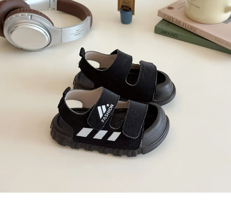 Kids Sandals Children Summer Beach Shoes for Boys Girls Toddlers Little Boy Sandals Fashion 2025 New Toes-covered Anti-kick Soft