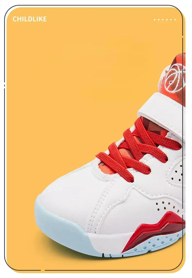 Boys Basketball Shoes - Non-Slip Breathable Athletic Sneakers for Kids