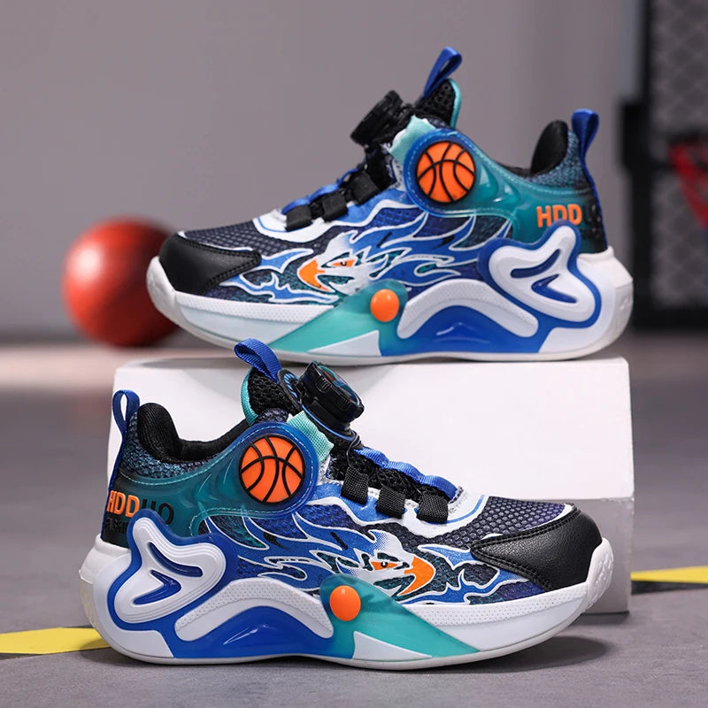 Luxury Boy Sneaker 2025 New Fashion Outdoor Kids Basketball Shoes Soft Sole School Children Sports Shoes for Boy 4 To 12 Years