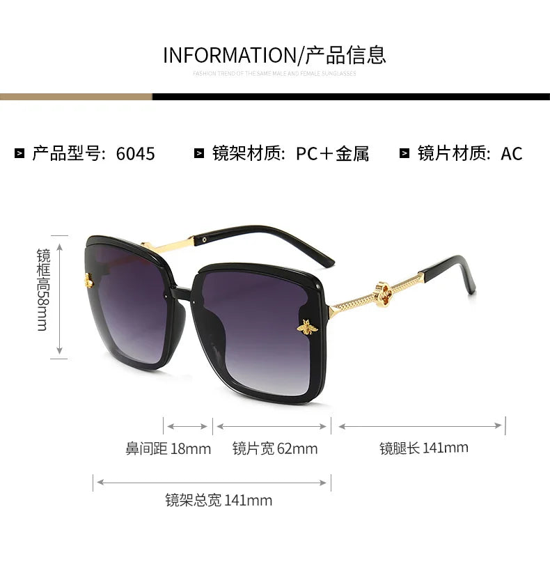 Sunglasses Woman 2023 Luxury Brand Designer Fashion Unisex High Quality Sun Glasses Eyewear Ladies Female Square Goggle UV400