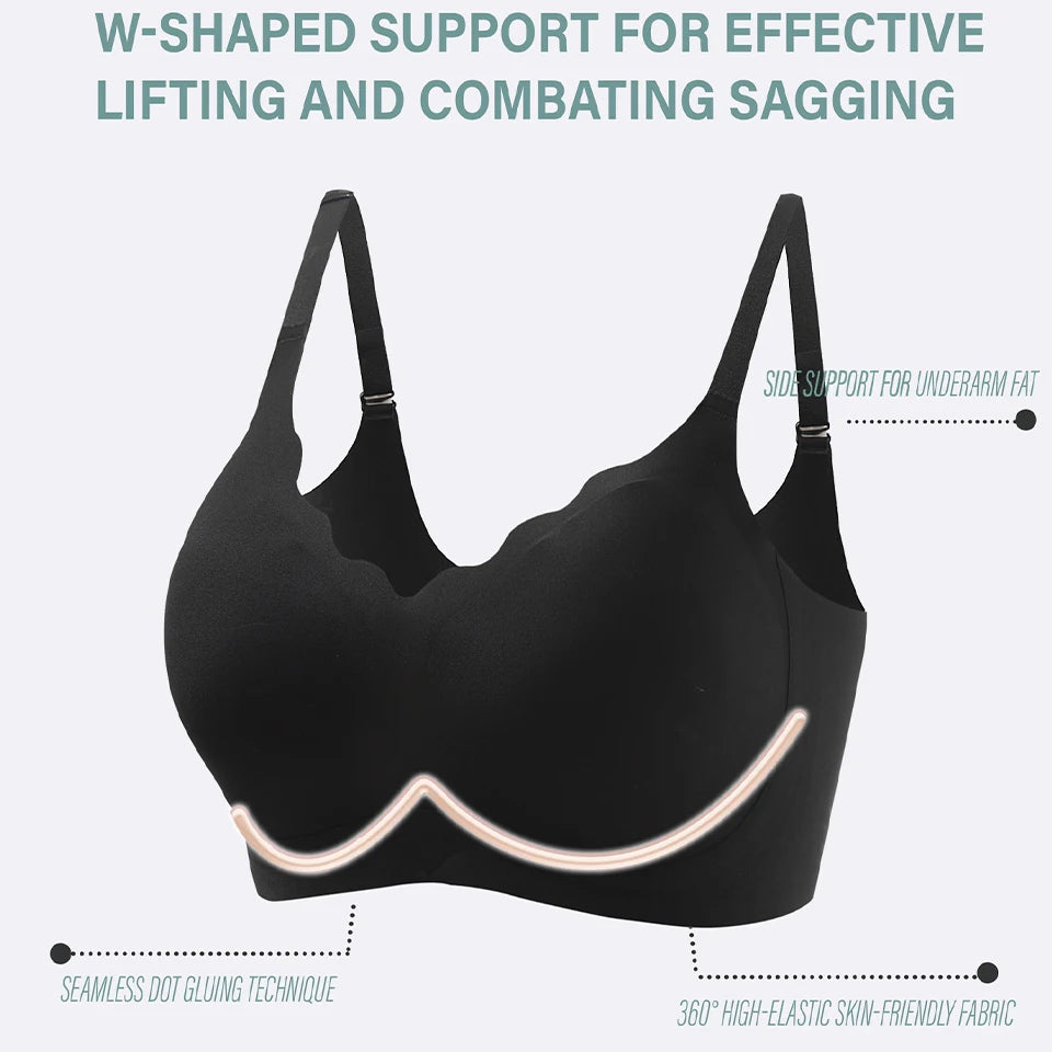 Women's Push Up Soft Bra Removable Padded Non Wired Bra Comfort Seamless Full Coverage Everyday Bra Underwear For Women