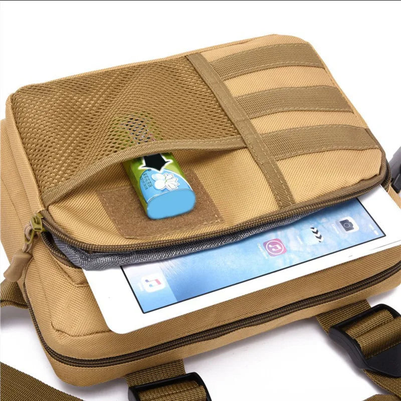 Unisex Multi-function Tactical Vest Fashion Hip-hop Streetwear Chest Rig Bag Waterproof Oxford Sport Backpack with Zipper Closure