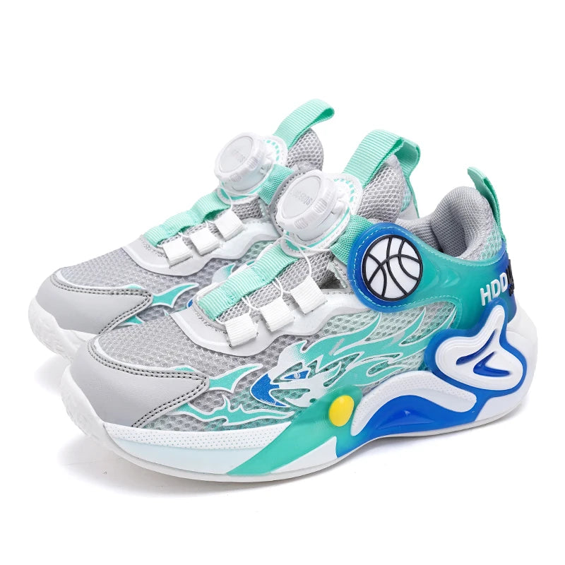 Luxury Boy Sneaker 2025 New Fashion Outdoor Kids Basketball Shoes Soft Sole School Children Sports Shoes for Boy 4 To 12 Years