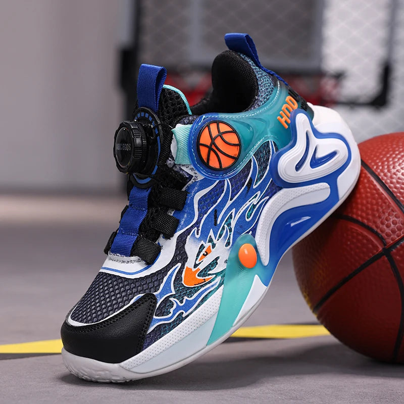 Luxury Boy Sneaker 2025 New Fashion Outdoor Kids Basketball Shoes Soft Sole School Children Sports Shoes for Boy 4 To 12 Years