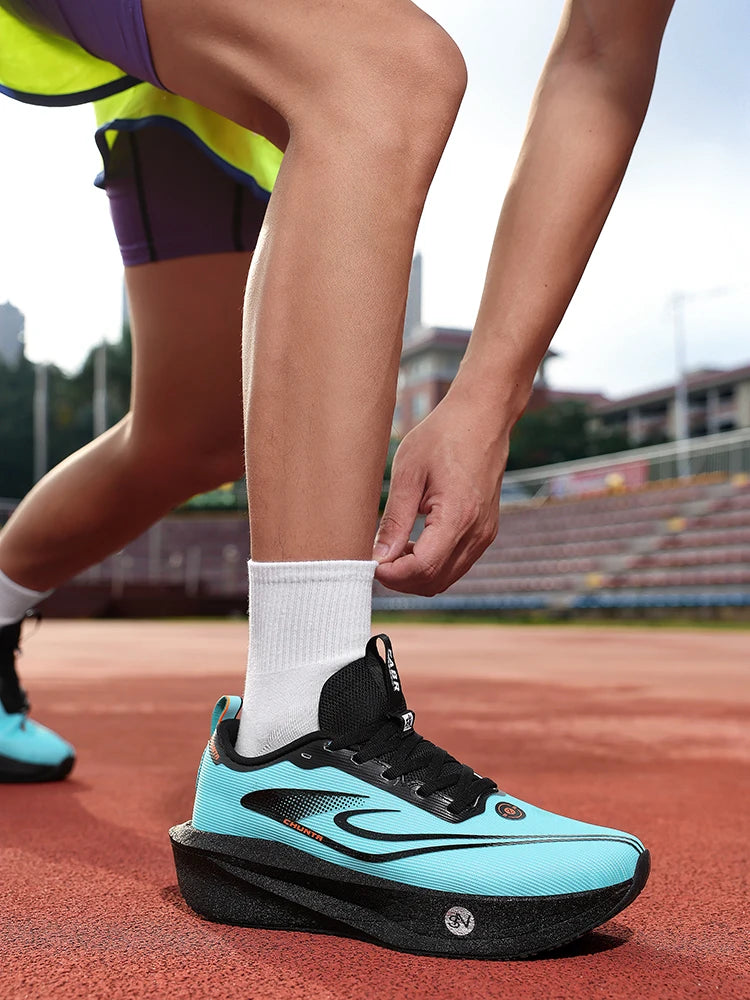 Running Shoes Men Carbon Plate Speciality Marathon Sports Breathable Lightweight Women's Comfortable Nonskid Leisure Sneakers