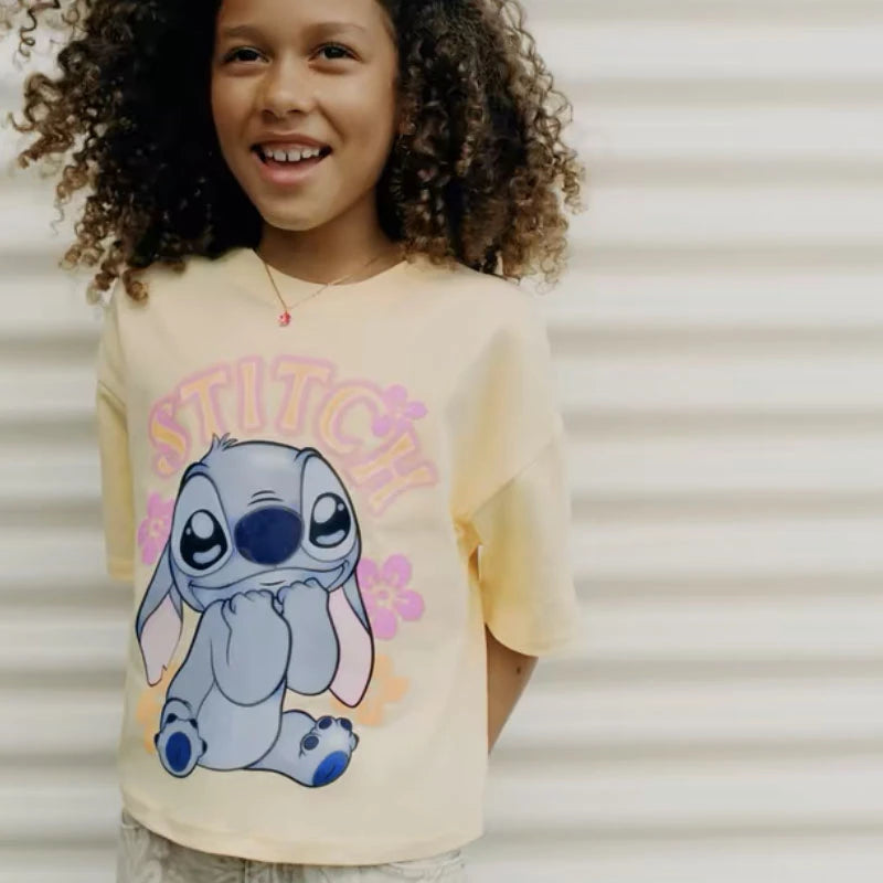 Boys Clothes Trendy Casual T-Shirt Short Sleeve Tops Child Simple Versatile Tees 2025 Summer Baby Print T Crewneck Base Shirt