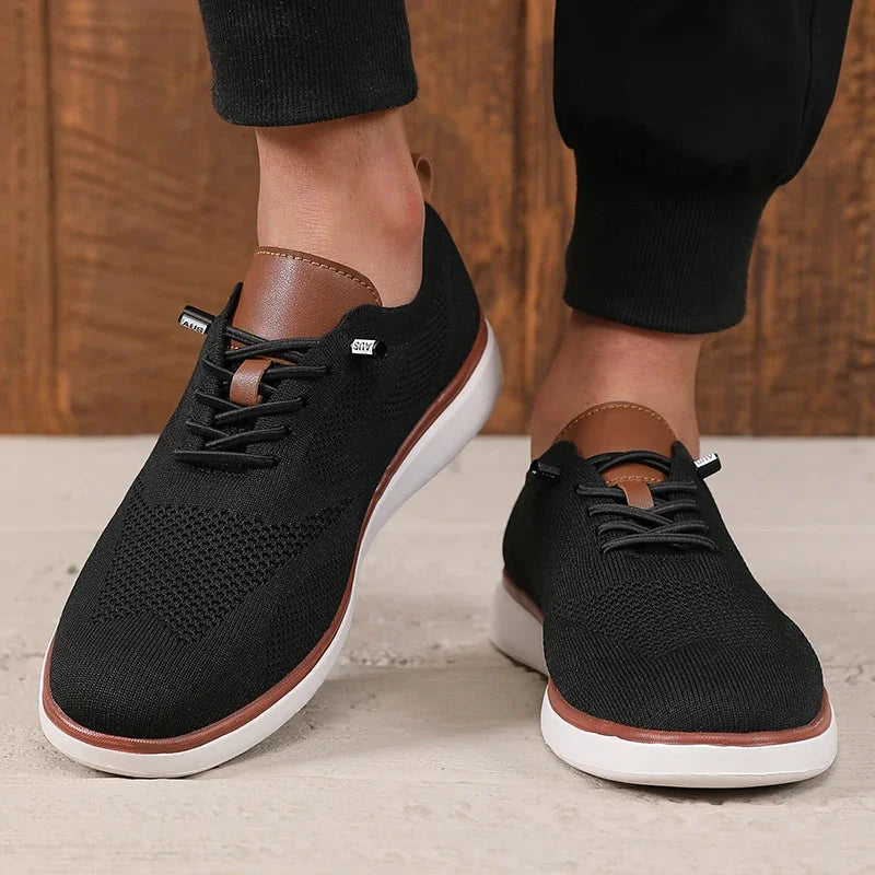 Fashionable Avant Garde Men's Sports Shoes Knitted Mesh Breathable Trendy Appearance Flat Shoes Versatile Street Casual Shoes