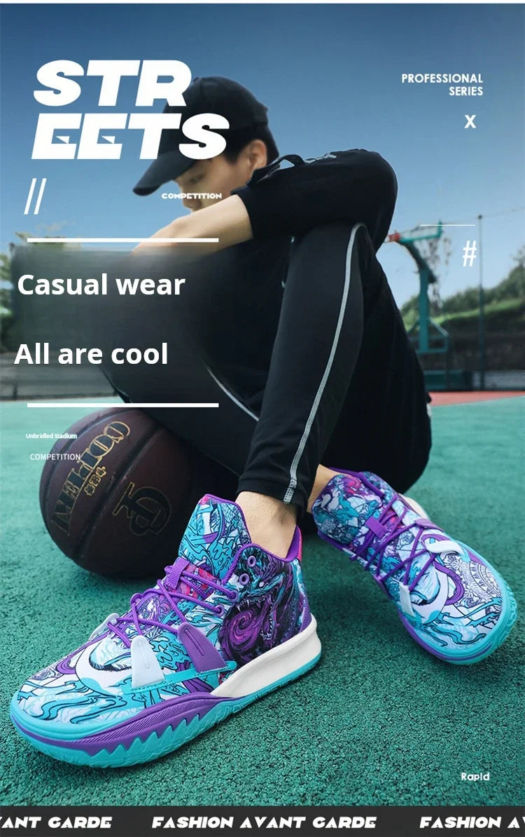 Basketball Shoes Cushion Anti Slip Sports Shoes Fitness Training Shoes Male Basketball Boots Basket Sneakers 2024 Couple Style
