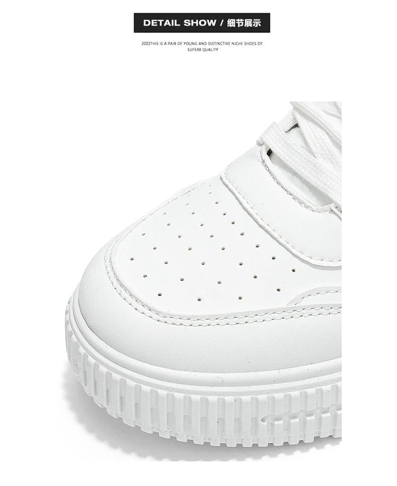 Casual Sneaker High-top Male Sneakers Loafers Shoes for Men Skateboard Sports and Leisure Wear-resistant Non-Slip All-match New
