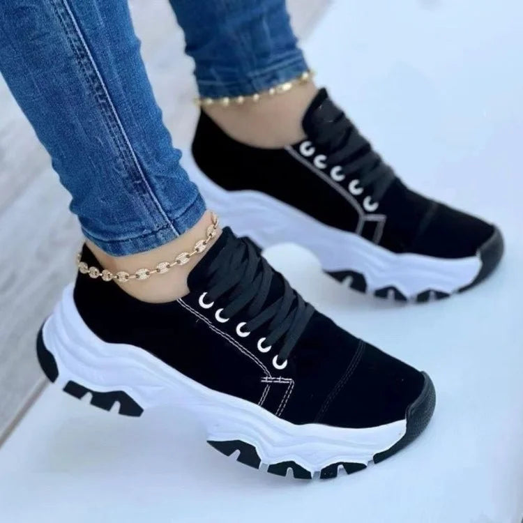 Sneakers Women Shoes 2024 New Pattern Canvas Shoe Casual Women Sport Shoes Flat Lace-Up Adult Zapatillas Mujer Chaussure Femme
