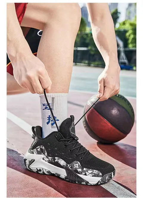 2024 new popular basketball shoes, breathable running shoes for teenagers and students, fashionable men's sports shoes