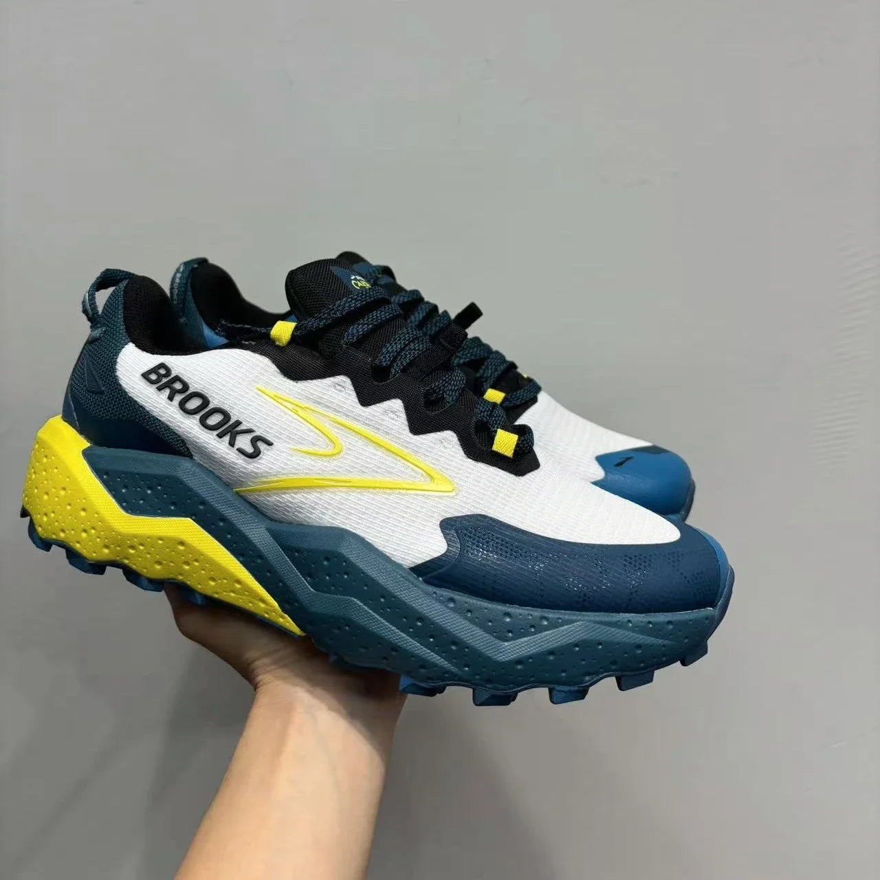 Brooks Men’s Casual Sneakers Caldera 8 Ultra Trail Running Shoes Breathable Cushioned Long-term Training Sports Jogging Shoes