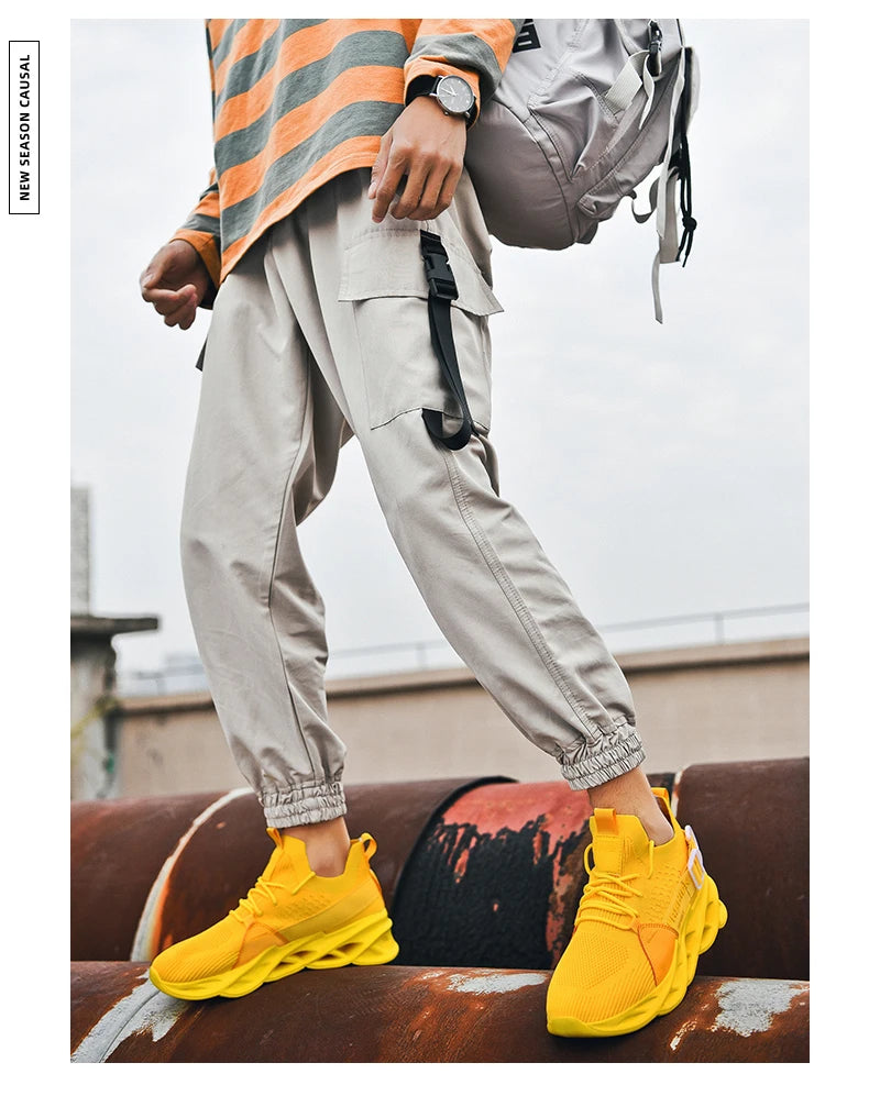 Sneakers Men Mesh Breathable Casual Men Shoes Unisex Light Soft Thick Sole Hole Couple Shoes Athletic Sneakers Women Shoes