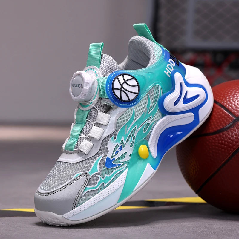 Luxury Boy Sneaker 2025 New Fashion Outdoor Kids Basketball Shoes Soft Sole School Children Sports Shoes for Boy 4 To 12 Years