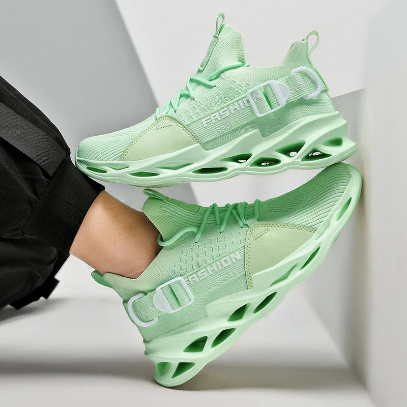 Sneakers Men Mesh Breathable Casual Men Shoes Unisex Light Soft Thick Sole Hole Couple Shoes Athletic Sneakers Women Shoes