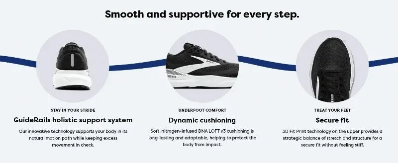 (Authentic) Brooks Adrenaline GTS 24 Stylish Commuter Running Shoes Mesh Breathable Outdoor Casual Sports Shoes