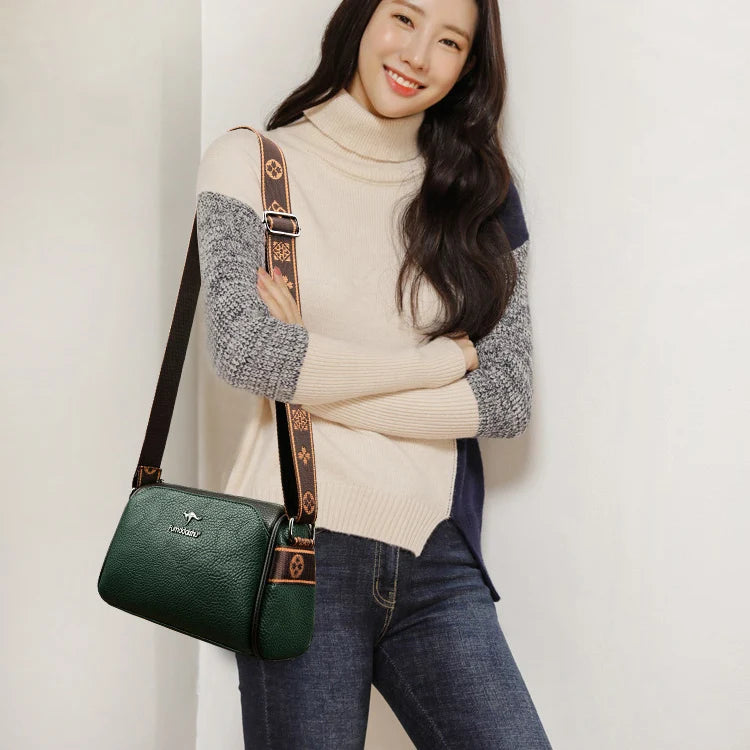 Women High Quality Soft Leather Shoulder Bags Luxury Designer Purses Crossbody Bag Ladies Vintage Messenger Commuting Sac A Main