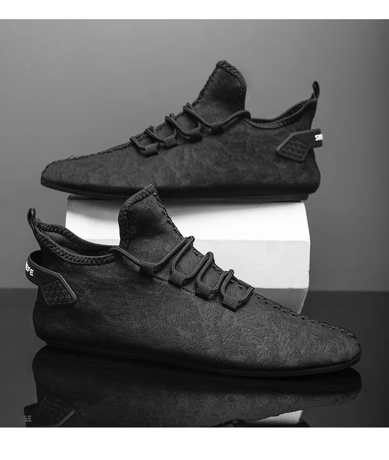 2024 Fashion Simple Designer Mens Shoes Casual Soft Sole Lace Up Breathable Light Comfortable Outdoor Walking Shoes Men Loafers