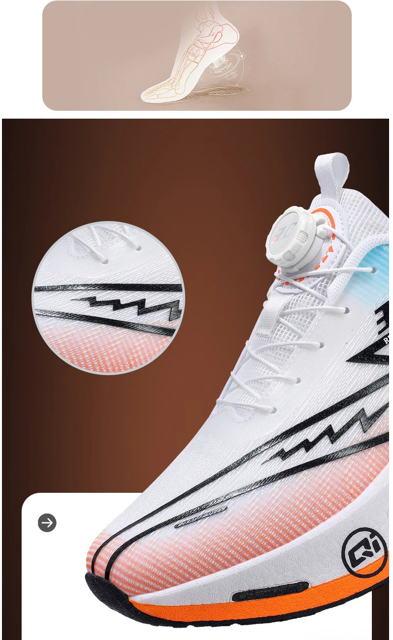 Men's Sports Shoes Sneakers Carbon Plate Running Shoes Male Marathon Racing Shock-absorbing Athletics Training Shoes for Women