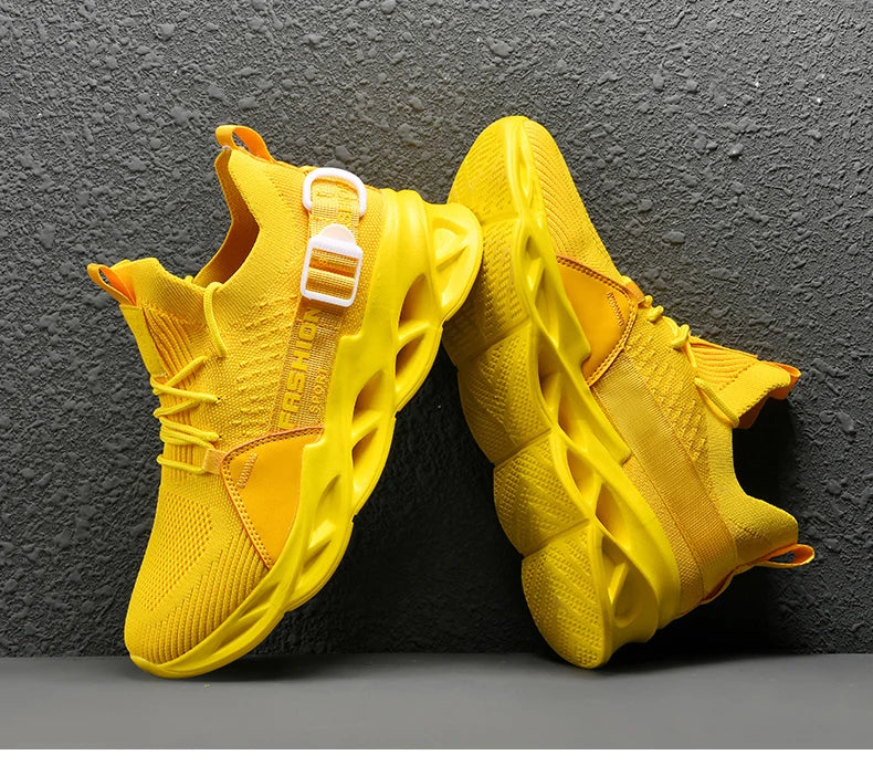 Sneakers Men Mesh Breathable Casual Men Shoes Unisex Light Soft Thick Sole Hole Couple Shoes Athletic Sneakers Women Shoes