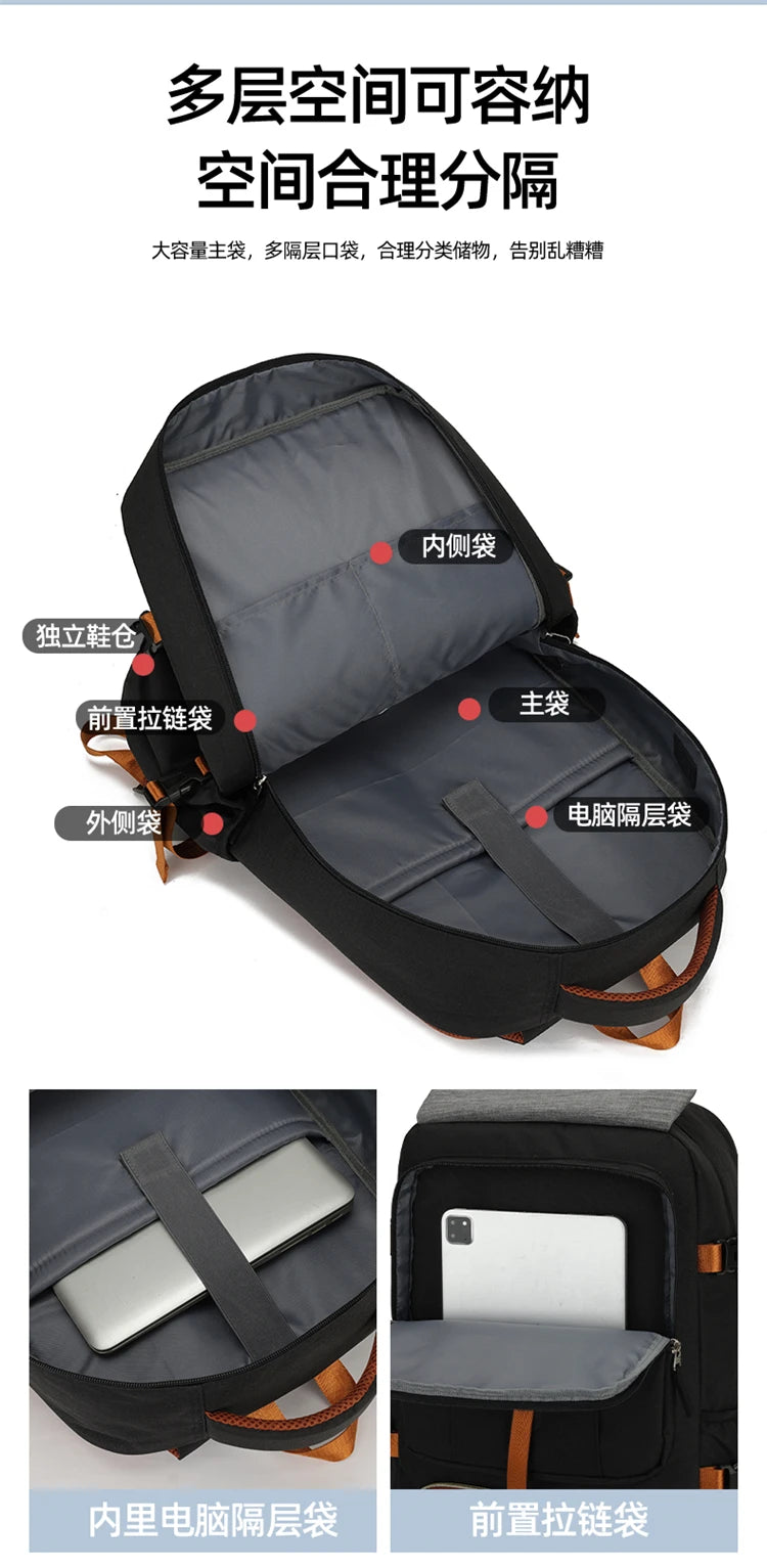 Backpack for men, large capacity travel bag, outdoor waterproof luggage bag, business trip hiking bag, student backpack, backpac