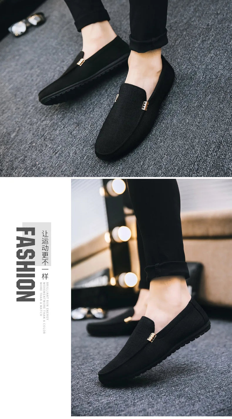Shoes Men Casual Comfort Men Shoes Denim Male Shoes Adult Footwear 2023 New Men Loafers Canvas Shoes Men Sneakers Driving Shoes