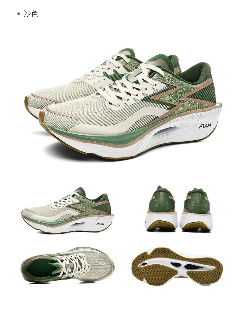 Marathon Air Cushion Carbon Plate Sports Running Shoes Men Breathable Lightweight Women's Comfortable Athletic Nonskid Sneakers