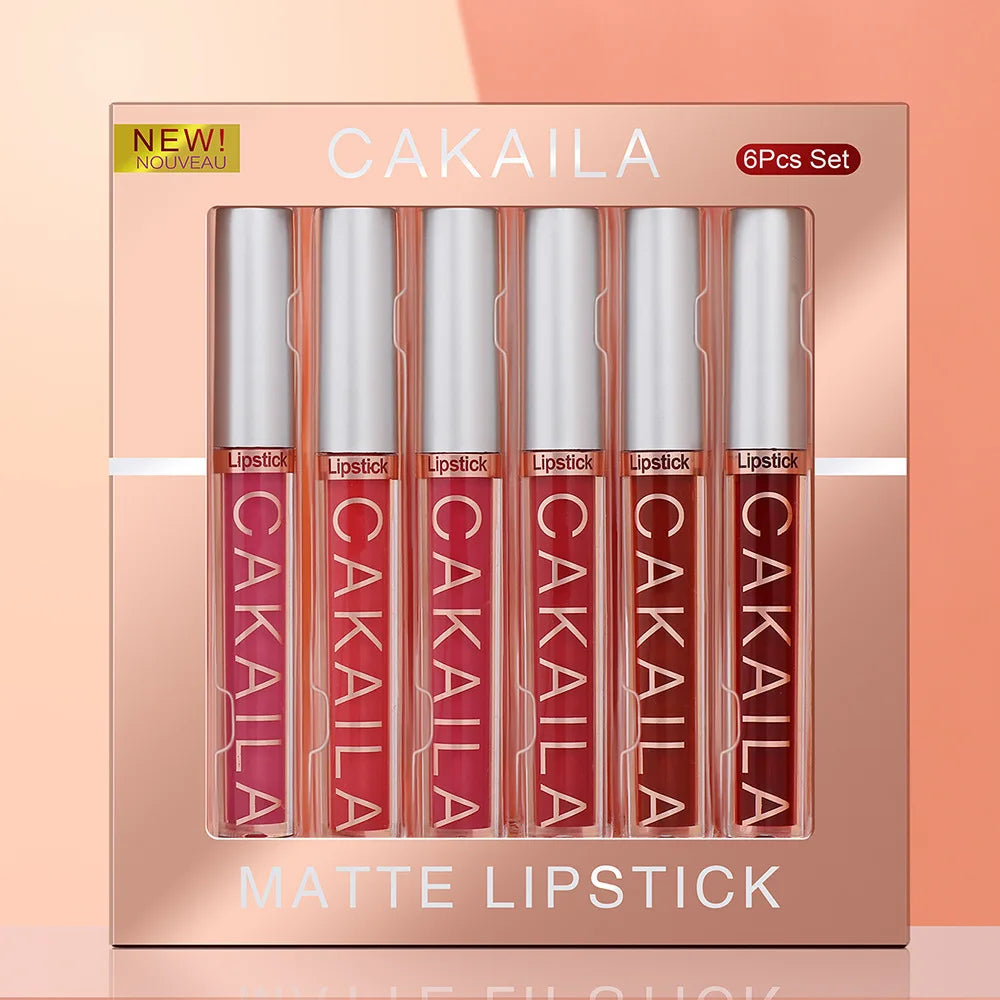 6 Pack Lip Gloss Set Matte And Long-Lasting Color Retention