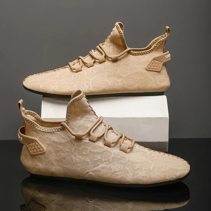 2024 Fashion Simple Designer Mens Shoes Casual Soft Sole Lace Up Breathable Light Comfortable Outdoor Walking Shoes Men Loafers