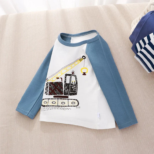 Kids T-Shirt Clothing  Children's Clothes Cartoon Tops Long Sleeve Baby Clothing Autumn Winter Cotton Print Sweatshirt Boys Girl
