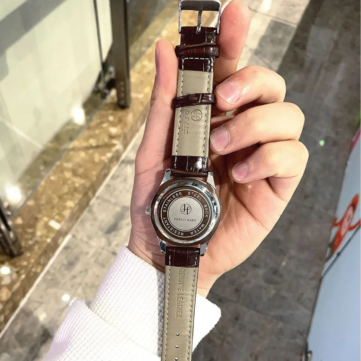 UTHAI High Authentic Men Watch Brand Waterproof Leather Calendar Student Exam Table Male Fashion Quartz Clock Watches Has Box