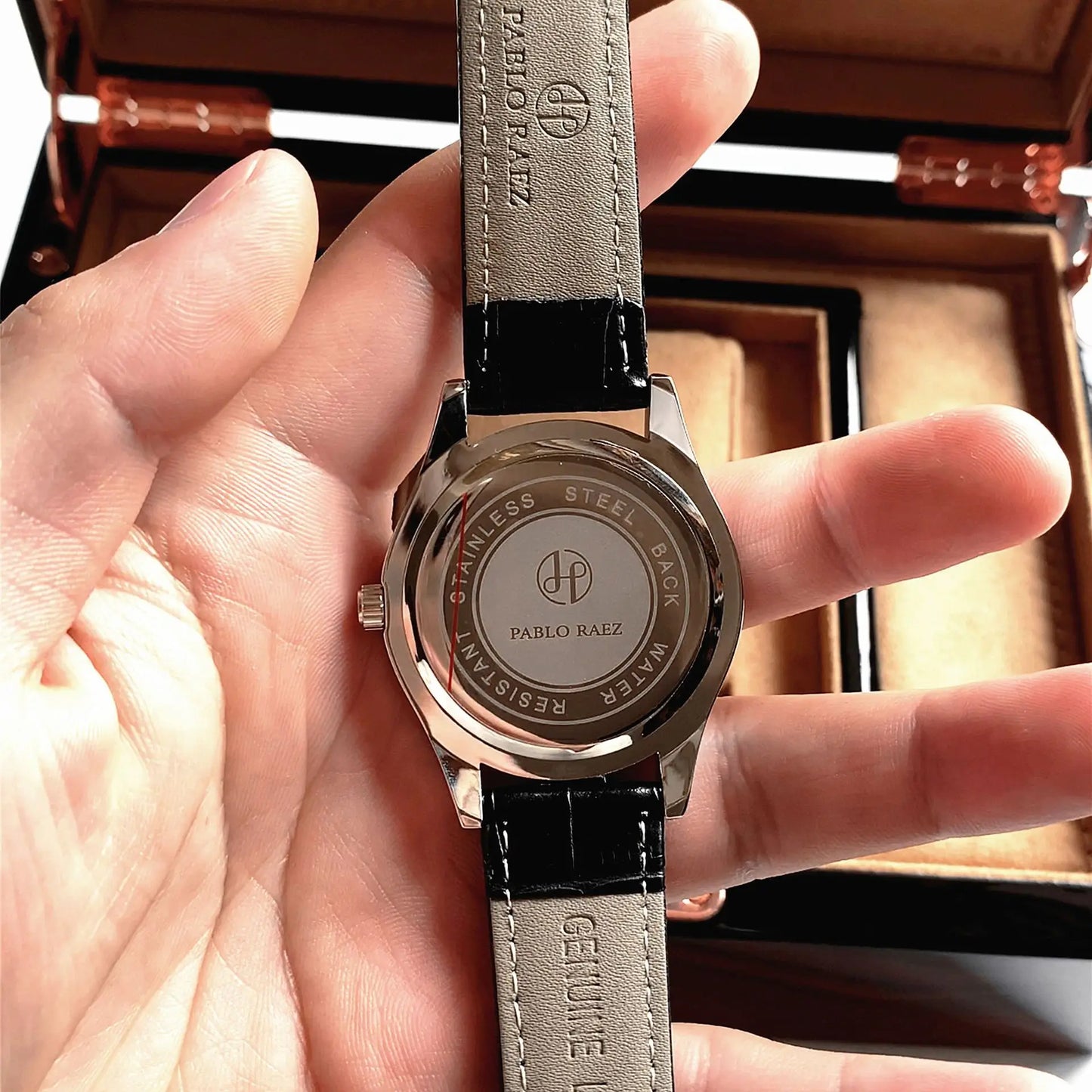 UTHAI High Authentic Men Watch Brand Waterproof Leather Calendar Student Exam Table Male Fashion Quartz Clock Watches Has Box