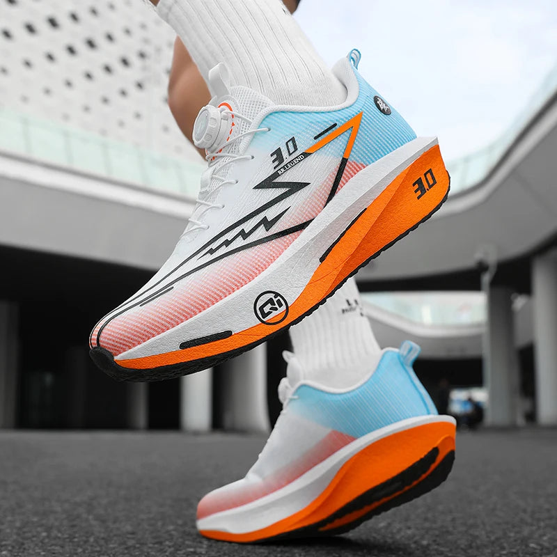 Men's Sports Shoes Sneakers Carbon Plate Running Shoes Male Marathon Racing Shock-absorbing Athletics Training Shoes for Women