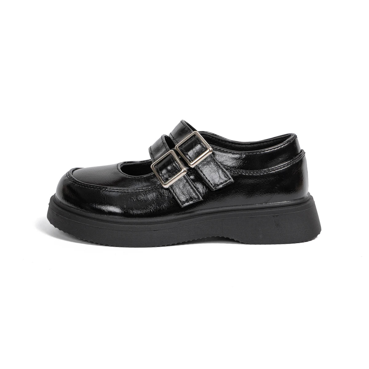 Classic Children's Leather Shoes Spring and Autumn Bow Metal Buckle Mary Jane Party Shoes Soft Bottom Black Princess Shoes