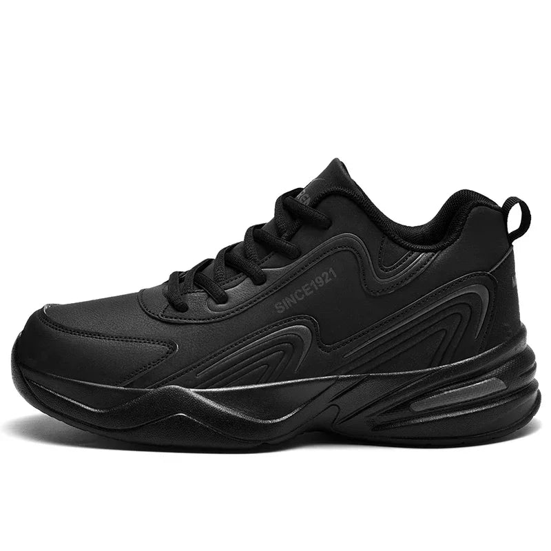 Men's Waterproof Leather Sneakers - Outdoor Walking Sports Shoes