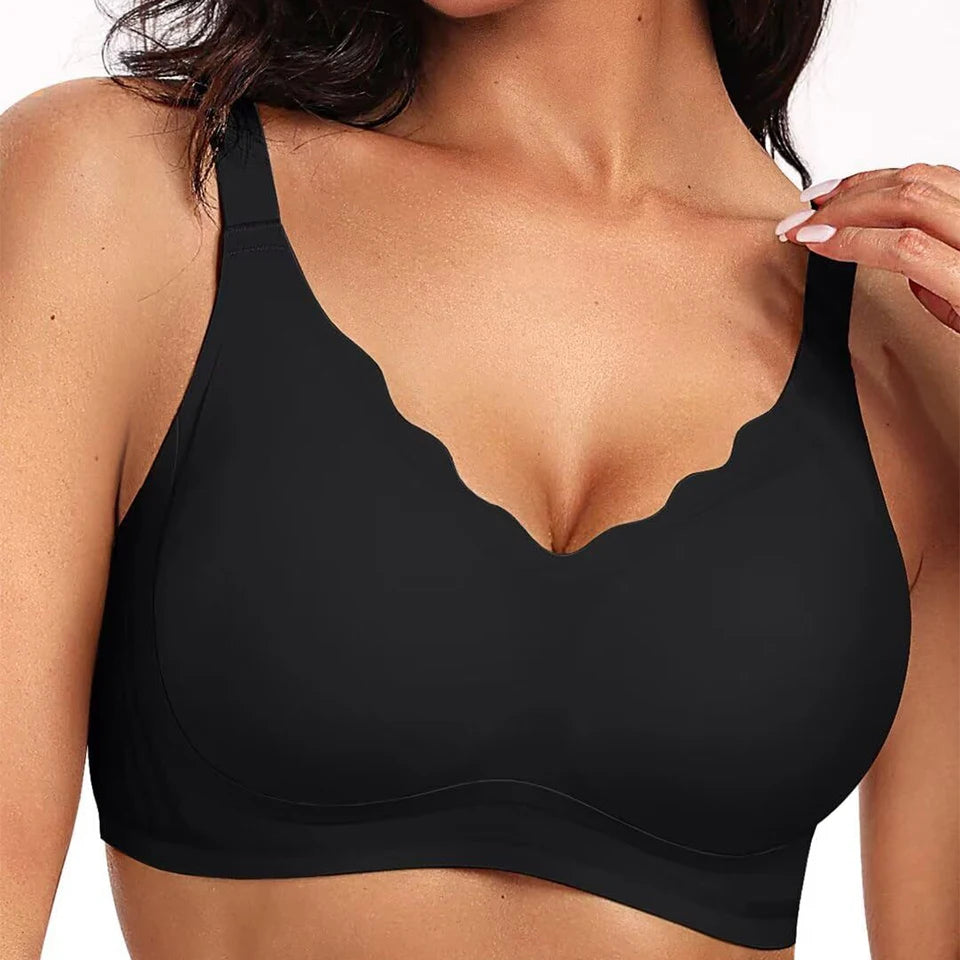 Women's Push Up Soft Bra Removable Padded Non Wired Bra Comfort Seamless Full Coverage Everyday Bra Underwear For Women