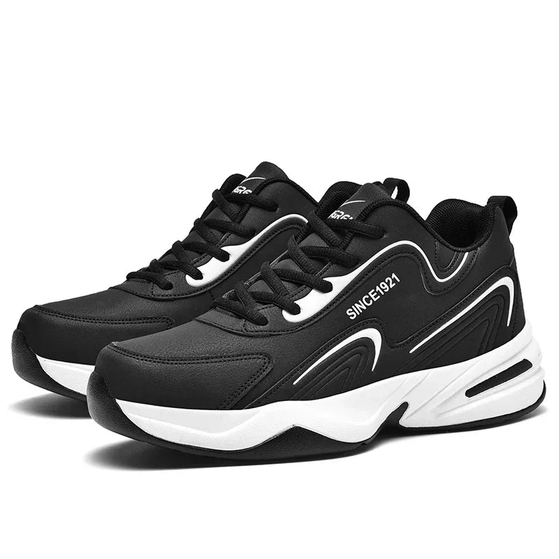 Men's Waterproof Leather Sneakers - Outdoor Walking Sports Shoes