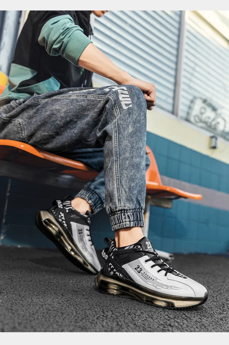 Men Sneaker Shoes Casual Sports Basketball Shoes for Men High Top Male Running Shoes Walking Style Shoes Fashion Footwear