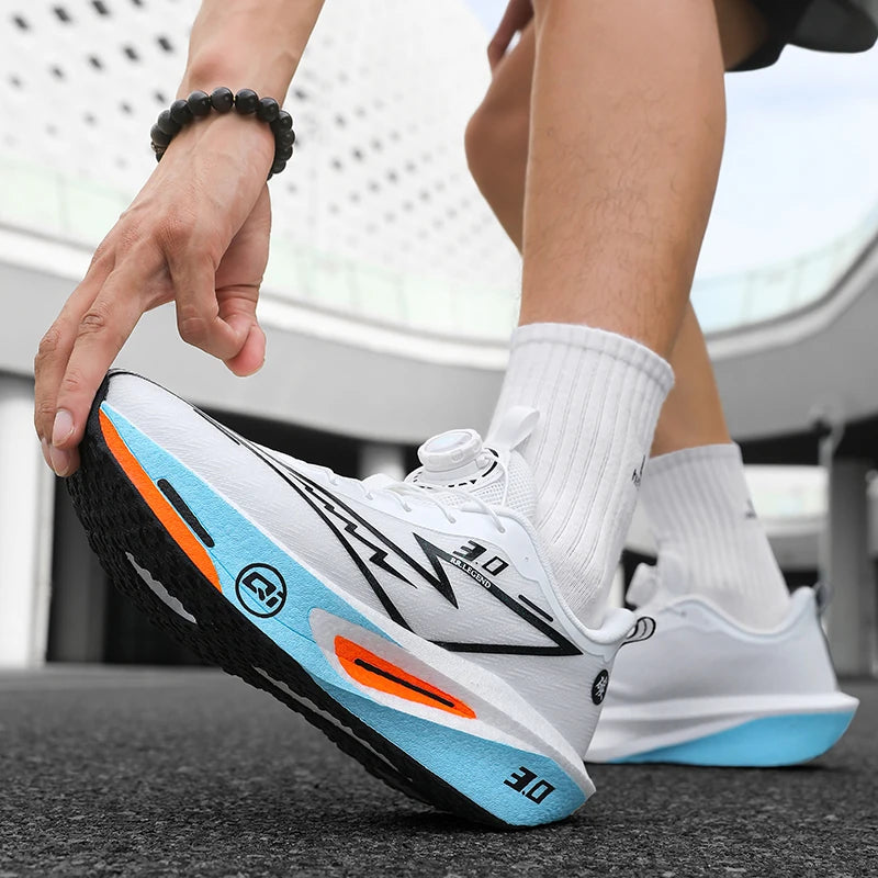 Men's Sports Shoes Sneakers Carbon Plate Running Shoes Male Marathon Racing Shock-absorbing Athletics Training Shoes for Women